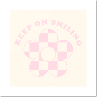 Keep on smiling! Aesthetic self love affirmations! Pink aesthetic art! Pastel pink aesthetic! Posters and Art